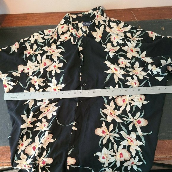 Puritan Men's Size XL Rayon Camp Shirt Tropical Floral Hawaiian Button Up - Picture 2 of 7
